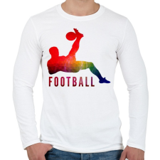 PRINTFASHION FOOTBALL - Férfi hosszú ujjú póló - Fehér férfi póló