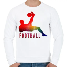 PRINTFASHION FOOTBALL - Férfi pulóver - Fehér férfi pulóver, kardigán