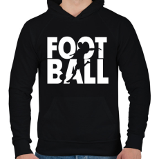 PRINTFASHION Football - Focilabda - Férfi kapucnis pulóver - Fekete