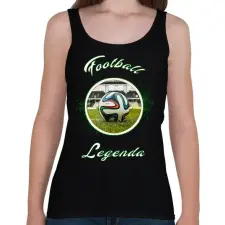 PRINTFASHION football legenda - Női atléta - Fekete női trikó