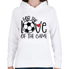 PRINTFASHION For the love of the game - Női kapucnis pulóver - Fehér női pulóver, kardigán