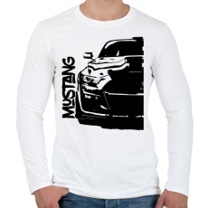PRINTFASHION Ford Mustang Half - Férfi hosszú ujjú póló - Fehér