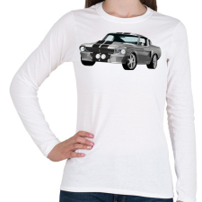 PRINTFASHION Ford Mustang - Női hosszú ujjú póló - Fehér női póló