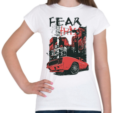 PRINTFASHION Ford Mustang - Női póló - Fehér női póló