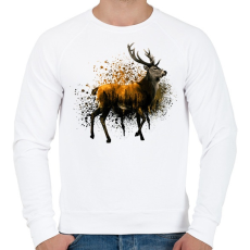 PRINTFASHION forest in deer - Férfi pulóver - Fehér