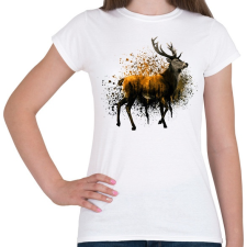 PRINTFASHION forest in deer - Női póló - Fehér női póló