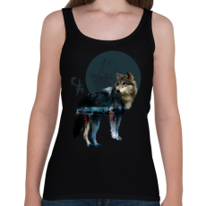 PRINTFASHION forest in wolf - Női atléta - Fekete