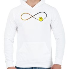 PRINTFASHION Forever5 - Férfi kapucnis pulóver - Fehér