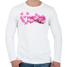 PRINTFASHION Forever7 - Férfi hosszú ujjú póló - Fehér