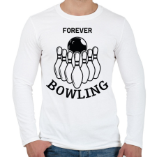 PRINTFASHION Forever bowling - Férfi hosszú ujjú póló - Fehér férfi póló