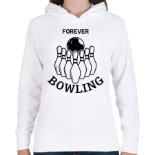 PRINTFASHION Forever bowling - Női kapucnis pulóver - Fehér női pulóver, kardigán