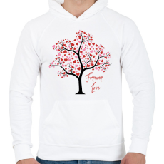 PRINTFASHION Forever Love - Férfi kapucnis pulóver - Fehér