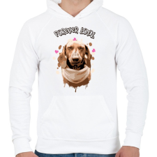 PRINTFASHION forever loyal - Férfi kapucnis pulóver - Fehér férfi pulóver, kardigán