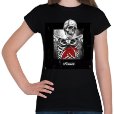 PRINTFASHION Forever Skeleton - Női póló - Fekete női póló