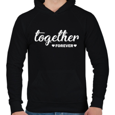 PRINTFASHION Forever together - páros 1 - Férfi kapucnis pulóver - Fekete női pulóver, kardigán