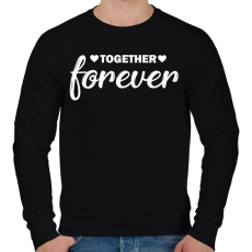 PRINTFASHION Forever together - páros 2 - Férfi pulóver - Fekete