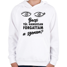 PRINTFASHION Forgattam a szemem - Gyerek kapucnis pulóver - Fehér gyerek pulóver, kardigán