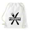 PRINTFASHION Forkknife - Sportzsák, Tornazsák - Fehér
