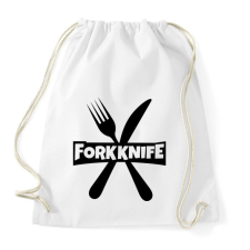 PRINTFASHION Forkknife - Sportzsák, Tornazsák - Fehér tornazsák