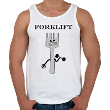 PRINTFASHION Forklift - Férfi atléta - Fehér atléta, trikó