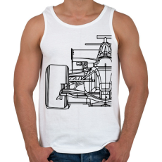 PRINTFASHION Forma1 - Férfi atléta - Fehér