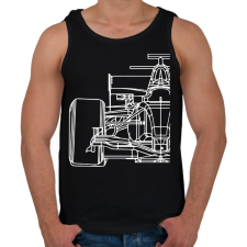 PRINTFASHION Forma1 - Férfi atléta - Fekete női trikó