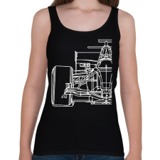 PRINTFASHION Forma1 - Női atléta - Fekete női trikó