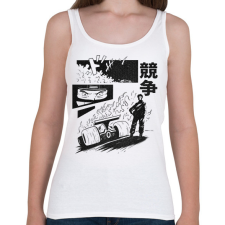 PRINTFASHION Forma 1 anime - Női atléta - Fehér női trikó