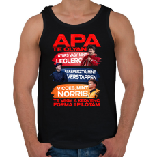 PRINTFASHION Forma 1 apa - Férfi atléta - Fekete