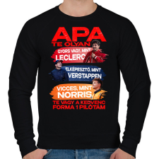 PRINTFASHION Forma 1 apa - Férfi pulóver - Fekete férfi pulóver, kardigán