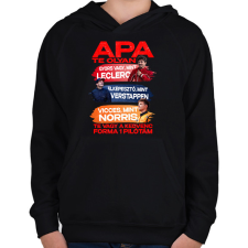 PRINTFASHION Forma 1 apa - Gyerek kapucnis pulóver - Fekete gyerek pulóver, kardigán