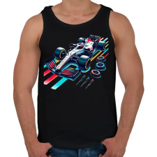 PRINTFASHION Forma 1 - Férfi atléta - Fekete atléta, trikó