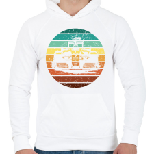 PRINTFASHION Forma 1 - Férfi kapucnis pulóver - Fehér férfi pulóver, kardigán