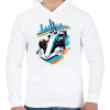 PRINTFASHION Forma 1 - Férfi kapucnis pulóver - Fehér