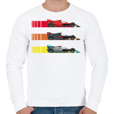 PRINTFASHION Forma 1 - Férfi pulóver - Fehér