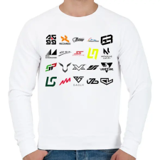 PRINTFASHION Forma 1 - Férfi pulóver - Fehér férfi pulóver, kardigán