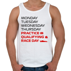 PRINTFASHION Forma 1 napok - Férfi atléta - Fehér