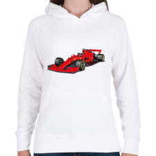 PRINTFASHION Forma 1 - Női kapucnis pulóver - Fehér női pulóver, kardigán