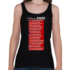 PRINTFASHION Forma 1 Versenyzők 005 - Női atléta - Fekete női trikó