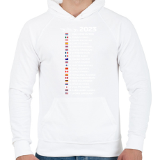 PRINTFASHION Forma 1 Versenyzők - Férfi kapucnis pulóver - Fehér