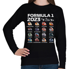 PRINTFASHION Forma 1 Versenyzők - Női pulóver - Fekete