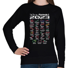 PRINTFASHION Formula 1 versenynaptár 2023 02 - Női pulóver - Fekete női pulóver, kardigán