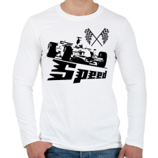 PRINTFASHION Formula One Speed F1 - Férfi hosszú ujjú póló - Fehér férfi póló