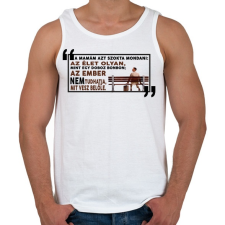 PRINTFASHION Forrest Gump bonbon - Férfi atléta - Fehér atléta, trikó