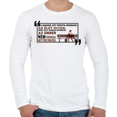 PRINTFASHION Forrest Gump bonbon - Férfi hosszú ujjú póló - Fehér