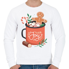 PRINTFASHION Forró csoki - Férfi pulóver - Fehér férfi pulóver, kardigán