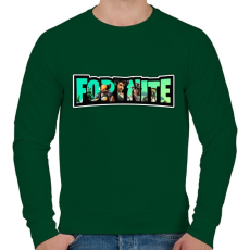 PRINTFASHION Fortnite11 - Férfi pulóver - Sötétzöld