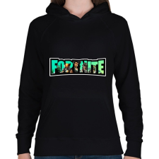 PRINTFASHION Fortnite11 - Női kapucnis pulóver - Fekete női pulóver, kardigán
