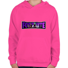 PRINTFASHION Fortnite7 - Gyerek kapucnis pulóver - Fukszia