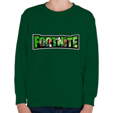 PRINTFASHION Fortnite9 - Gyerek pulóver - Sötétzöld gyerek pulóver, kardigán